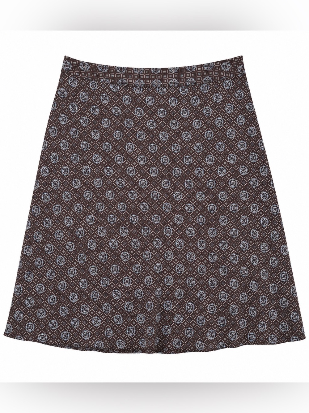 Covington brown patterned midi skirt